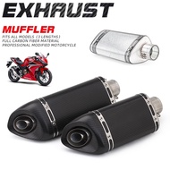 51mm Universal Motorcycle Exhaust Modify Tail Pipe Carbon Fiber Muffler Removable Db Killer For RC39