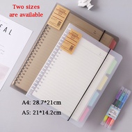 Loose Leaf Refill Binder Notebook A4/B5/A5 Replacable Metal Ring Planner Bullet Journal Diary Blank/Line/Grid/Cornell Available Office&amp;School Supplies Stationery/gift