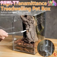 MKOFONU 1Pcs Reptile Feeding Box, Breathable Anti-Escape Ecological Desert Landscaping Box, Durable 