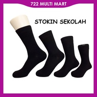 3 Pasang Stokin Sekolah Hitam Panjang Tebal stokin kerja black socks stokin budak stokin dewasa 长黑袜