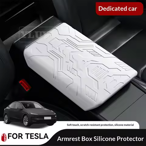 For Tesla Model 3/Y Silicone Armrest Box Cover Interior Modification Accessories Supplies Juniper Mo
