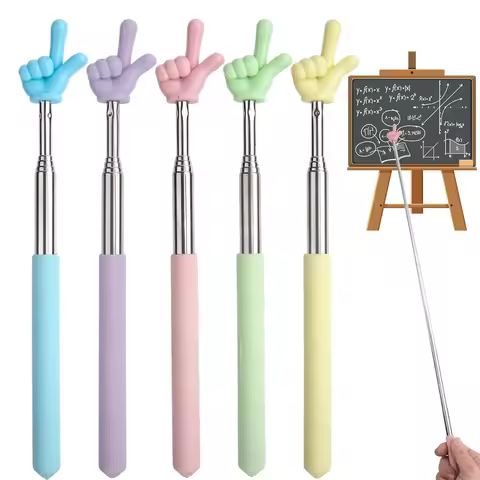 1-40PCS Retractable Teacher Indicators for Children Reading Finger Teaching Pointer Stick for Childr