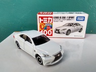 Tomica No. 100 Lexus is 350 F Sport white Diecast regular car suitable for souvenir/ gift