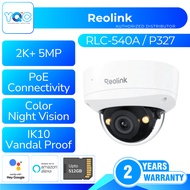 Reolink RLC-540A (P327) 5MP PoE Camera | Smart AI Alerts, Audio & 100ft Night Vision
