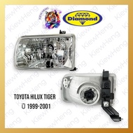 TIGER Headlights First Model Headlight (Not D4D) TOYOTA HILUX Year 1999-2001 Diamond Brand