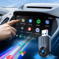 Penyesuai CarPlay Wayarles Gentian Karbon, CarPlay 2-dalam-1 & Dongle Auto Android, Penyesuai Mini P
