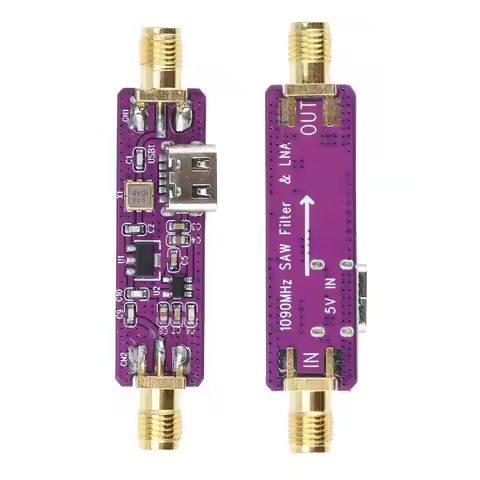 DC 5V 1090MHz ADS-B Active SAW Filter LNA Low Noise Amplifier Module Type C Interface TA1090EC+TQP3M