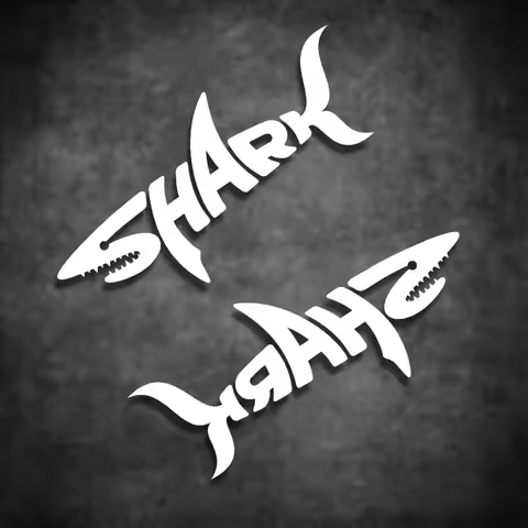 SHARK Helmet Decal Sticker Cool Goggle Design Vinyl for Motorcycle Dirt Bike Tank Fender