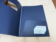 (文書伙伴)膠裝封套-3mm-深藍色-A4開窗式-附加”A4內側文件袋”