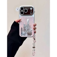 Girly Cute Laser Dreamy Fireworks Castle Lens Full Coverage Phone Case Compatible iPhone1716151413