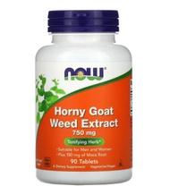 NOW Foods Horny Goat Weed Extract 750 mg 90 Tablets