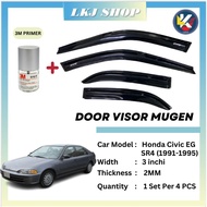 Honda Civic EG SR4 1991-1994 Door Visor Mugen Air Press Window Wind Deflector (4PCS/SET)