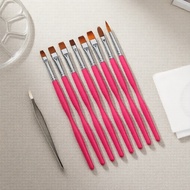 Nail Art Brushes Collection - 3D Builder Gel & Acrylic Nail Pens for Salon and Home Manicures