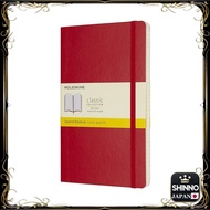 ★Moleskine Classic Softcover Notebook Squared Large Size Red QP617F2
