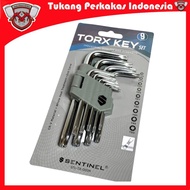 SENTINEL KEY SET STAR HOLE 9PCS TORX KEY SET