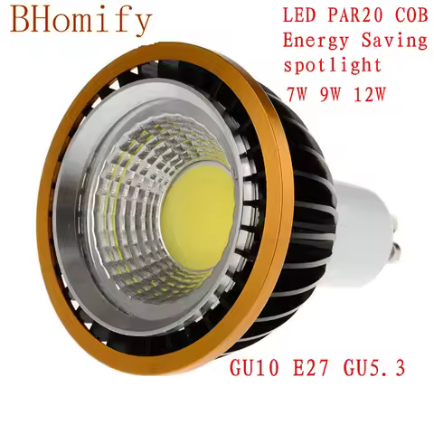 LED spot COB Spotlights PAR20 Bulb 220V 110V dimmable GU10 GU5.3 E27 7W 9W 12W bulb LED Lamps Warm/P