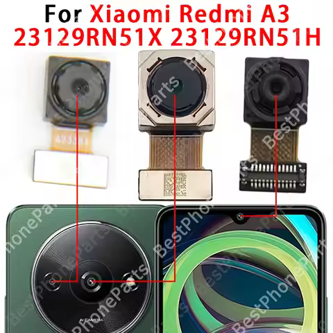 Front and Rear Camera For Xiaomi Redmi A3 23129RN51X 23129RN51H Main Facing Camera Module Flex Cable