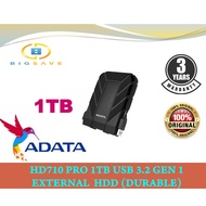 ADATA 1TB HD710 PRO DURABLE EXTERNAL HDD (BLACK)