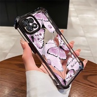 Case For Samsung A22 5G A22s 5G F42 5G Phone Butterfly Protective Cover Transparent Silicone Shockpr