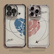 Aircraft Love Heart Couple Shell For VIVO V70FE V60 V40 V50 Lite Y05 Y04 Y03 Y27S Y28 Y28S Y21 Y31 Y