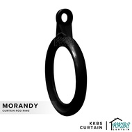 KKBS CURTAIN Morandy Curtain Rod Ring Obsidian Black Colour