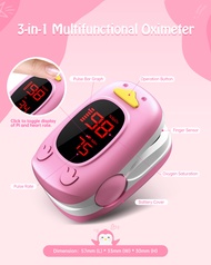Health Tree Kids Finger Oximeter Baby Pulse Oxymeter Spo2 Heart Rate PI Monitor Cute Penguin Outlook