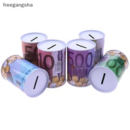 [FREG] 1pc Euro Dollar Money Box Safe Cylinder Piggy Bank Banks For Coins Deposit Boxes
 FDH