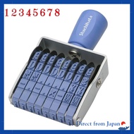Shachihata Rotary Rubber Stamp European 8-Digit Size 0 Mincho Typeface
