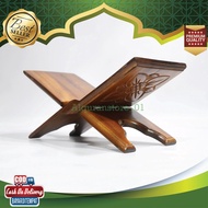 Rehal Rekal Small Folding Wooden Table Carved Mahogany Wood Polish Size 12 Lehar Al-Quran Wooden Fol