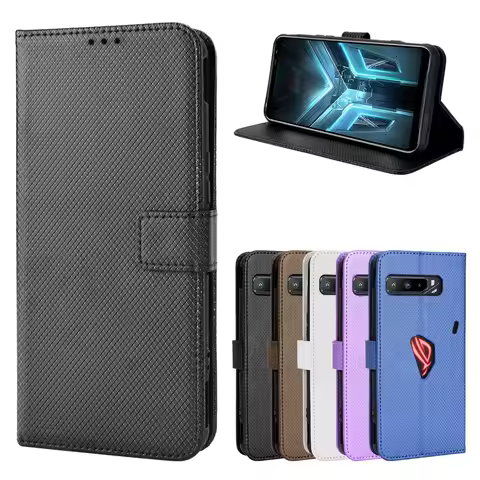 Leather Case Protect Cover For Asus ROG Phone 3 ZS661KS Flip Stand Cover For Asus ROG3 ZS661KS Walle
