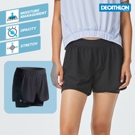 Decathlon Womens Fitness Cardio Shorts (2-in-1) - Domyos