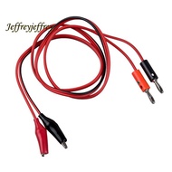 (R) Alligator Clip to Banana Plug Probe Cable Test Lead 90cm 3Ft