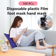 100 Pcs Disposable plastic foot mask hand mask Foot film disposable plastic Plastik selaput Tangan K