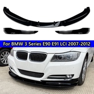 For BMW 3 Series E90 E91 LCI Facelift Car Front Bumper Lip Body Kit Spoiler Splitter Bumper Canard Lip Splitter 2007-201