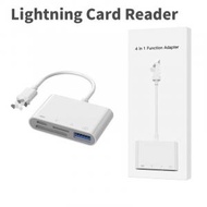適用iPhone三合一lightning多功能SD卡TF卡讀卡器手機平板otg轉換器