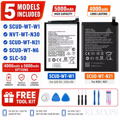 Brand New Replacement Battery For Samsung A22 5G A226B F42 5G A14 5G N30 N21 A10S A20S A2070 A03 Cor