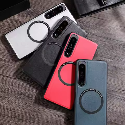 Magsafe Magnetic Wireless Charging Case For Xperia 5 V 10 V 1 V 5 IV 10 IV 1 III Luxury Cloth Hybrid