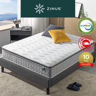 Zinus 25cm Euro Top Latex and Memory Foam Hybrid Pocketed Spring Mattress (10inch) - Single  Super Single  Queen  King size