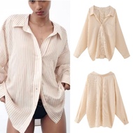 Beige Stripe Blouse 73531