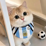 [Football Baby] Pet Bib World Cup Theme Bib Saliva Towel Cat Dog Dedicated Cute Bib
