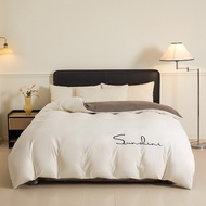 Nordic-style embroidered duvet covers with zippers in Queen/King/Super King size