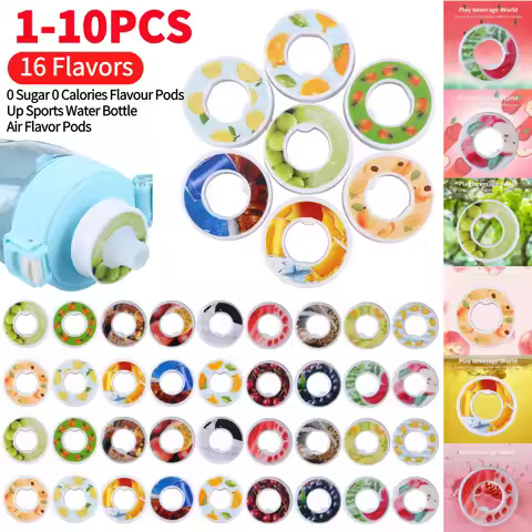 1-10PCS Scented Pods Flavoring Pod Air Scent Fruit Flavour Pod 0 Sugar Up Sports Water Bottle Air Fl
