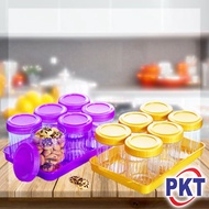 MAMA ALI CANISTER SET WITH TRAY WITH TRAY 800ML x 6 / PLASTIC CONTAINER KUIH RAYA/CANDY/BISCUITS/ bekas biskut raya
