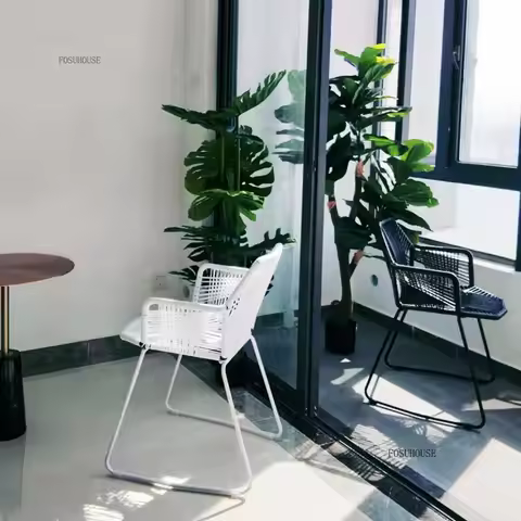 Modern Wrought Iron Bar Chairs Nordic Bar Furniture Home High Stools for Kitchen Outdoor Restaurant 