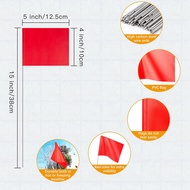 100Pack Marking Flags Red Yard Flags 15x4x5Inch Marker Flags Lawn Flags Markers Irrigation Flags Lan