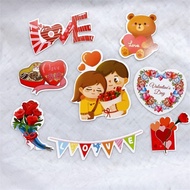SP SP SP069962 Paper stick-VLT LOVE flower heart flag strip (combo 2)