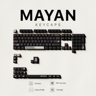 Noir Mayan PBT Dye-sub Keycap 125 sets Cherry Profile