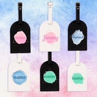 Personalised Custom Name Monogram Luggage Tag Handbag Tags Travel Bag Label Tag  PU Leather for Suit