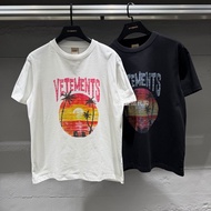VETEMENTS VETEMENTS Men's and Women's Printed Loose Short Sleeve T-Shirt 100% Cotton 35152007