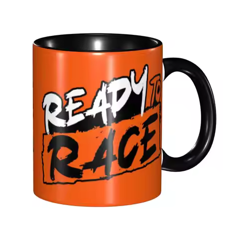 Ready To Race Coffee Mug DIY Personalized Racing Motorcycle Biker Ceramic Milk Tea Mug